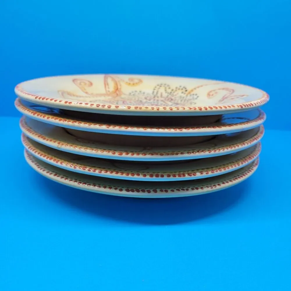 Pier 1 Floral Dots Set Of 5 Discontinued 9